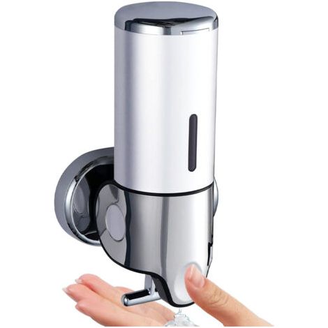 500ml Seifenspender, Wandmontierter Desinfektionsmittelspender für die Hände, Manueller Küchenseifenspender, Spender für Shampoo und Duschgel, für Hotel- und Badezimmer-Toiletten (1/5)