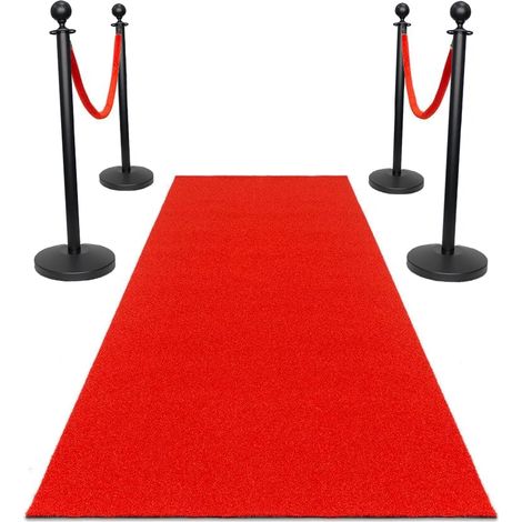 Pacchetto d'ingresso Permanente - Tappeto rosso Durham 1x3 m - 4 pali neri incl. cavo rosso (1/5)