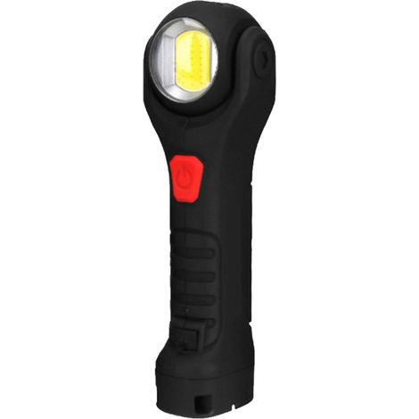 Lampe De Travail COB - Tête Rotative 360° - Avec Aimant Et Crochet - Batterie Rechargeable - Pour Extérieur Et Réparation Automobile - 1 Pièce (1/5)