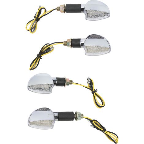 Clignotants Moto 10mm Ampoule Indicateur de Direction Feu de Virage Remplacement Suzuki Coque Transparente Argentée (1/5)