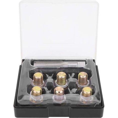 Bouchon de vidange d'huile M13 x 1,25 mm, kit de réparation de filetage, outil de retaraudage pour vis de carter d'huile
