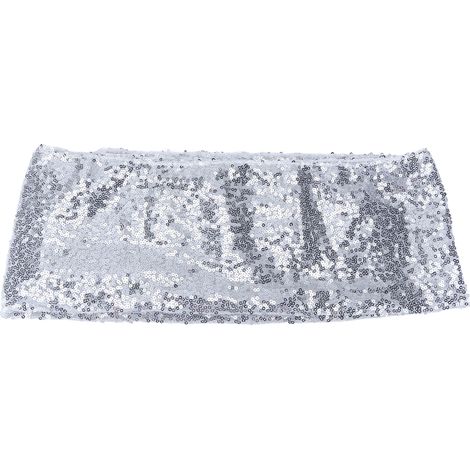 Nappe à paillettes dorées, extensible, disponible en deux couleurs, nappe de décoration de mariage exquise et pratique, argentée.