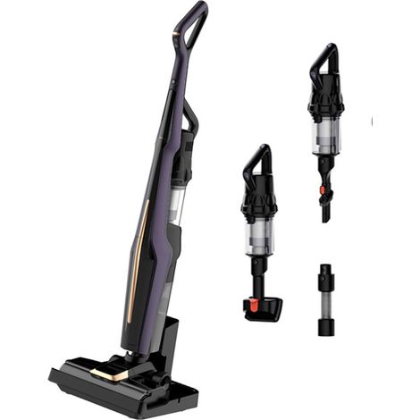DEERMA Aspirateur Laveur 2 en 1,300W/30kPa, Autonomie 50min,Pulvérisation Haute Pression 100x, Détection Poussière Lumière Verte, Auto-Nettoyage Eau 70°C,Séchage 100°C, Brosse IPX6 Inondable (1/5)