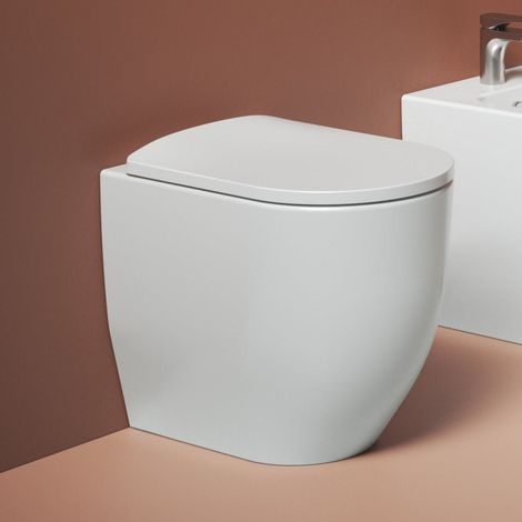 Wc a Terra Senza Brida The ArtCeram "Monet" Bianco Lucido (1/4)