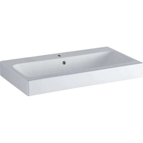 Geberit iCon Aufsatzwaschtisch mit Hahnloch, 750 × 485 mm, weiß, (1/5)