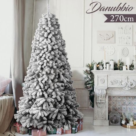 Albero Di Natale Innevato Danubio 270cm 1808 Rami Super Folto Effetto Neve Reale (1/5)