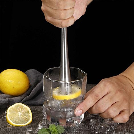 Pilon à cocktail en acier inoxydable pour bar, bâtonnet mélangeur à glace pilée B-- (1/5)