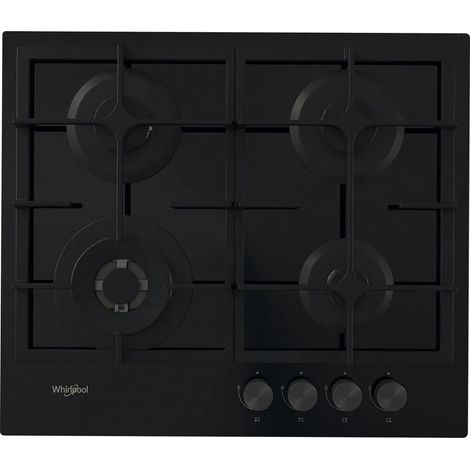 Whirlpool AKT 6465/NB1 - Piano cottura a gas a 4 fuochi, nero, vetro (1/2)