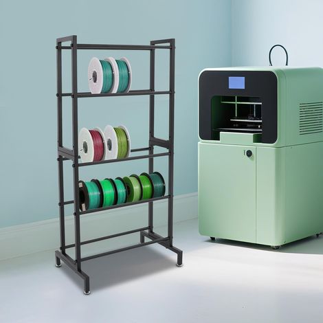 5 Stufiges Filamentspulen Organisationsregal, Drucker Filament Aufbewahrungsregal Filament Aufbewahrungshalter, für Druckstudios, Büros, Werkstätten, Arbeitsbereiche 58 36 118 cm (1/5)