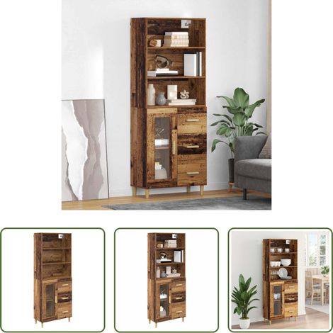 Hochschrank Altholz - Highboard Altholz 69,5 x 34 x 180 cm Holzwerkstoff (1/5)