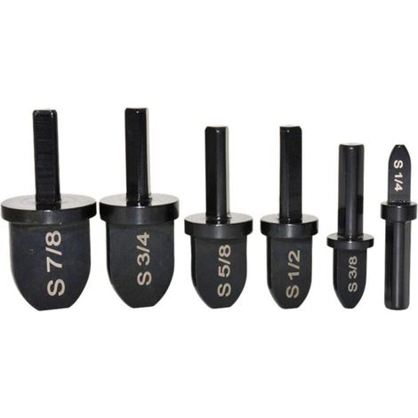 6pcs ensemble de forets d'outil de sertissage, foret d'outil de sertissage de tuyau en cuivre manuel - Expanseur de foret en acier à roulement avec 7/8", 3/4", 5/8", 1/2", 3/8", 1/4"Bit (1/5)