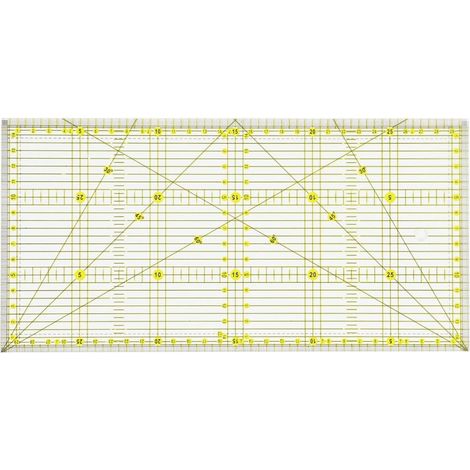 Ruler - 15 x 30 cm - With Angle Markings - For Quilting Sewing Patchwork - 1 Piece (1/5)