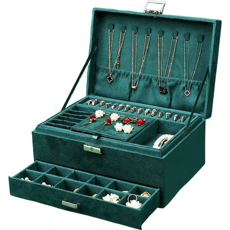 3 couches de pierres précieuses Bijoux organiser le Stockage Collier boîte de rangement, Armoire / penderie (1/5)