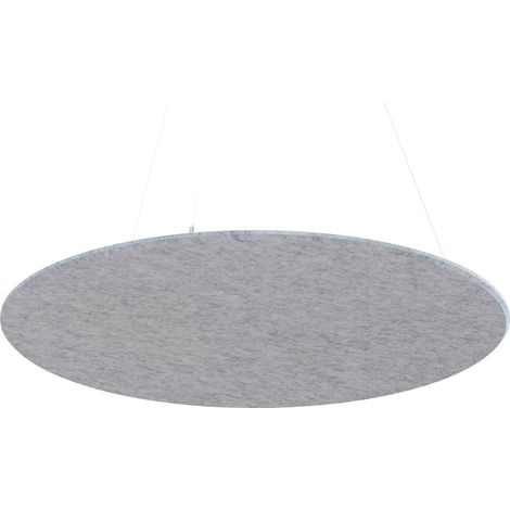 Pannello acustico a soffitto in feltro PET - Rotondo - Ø120 cm - Grigio chiaro (1/5)