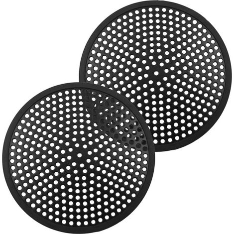 2er-Pack Silikon-Haarfänger aus Edelstahl für Bad/Küche/Wohnung/Boden, universelles Haarsieb für Badezimmer (schwarz) (1/5)