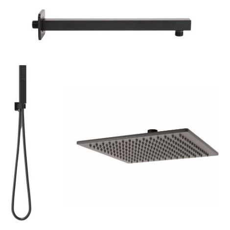 Kit soffione doccia quadrato seven Nero opaco MattMETAF (1/5)