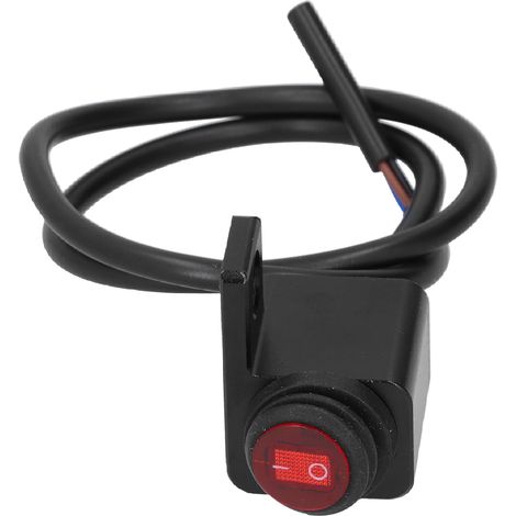 Interruttore da manubrio per accensione/spegnimento fendinebbia per moto e ATV con foro di montaggio da 0,4 pollici sul lato destro.