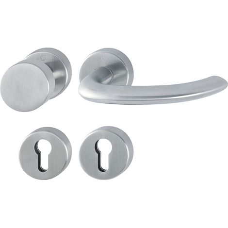 HOPPE® FH Wechselgarnitur mit Rosetten Marseille FS-E58/42H/42HS/1138, Edelstahl, 10722349 (1/2)