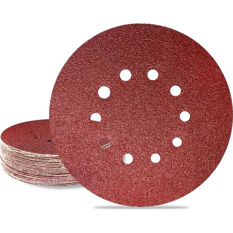 Disques de Abrasifs 225mm Papier Ponçage 25 Pièces 10 Trous Papier Abrasif pour Ponceuse Cloisons Sèches Ponceuse Girafe (Grain 40) (1/5)
