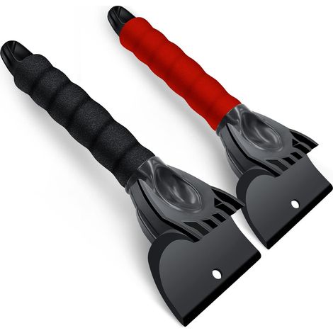 Auto-Windschutzscheiben-Eiskratzer-Set, 2-teilig – Schwarz & Rot (1/5)