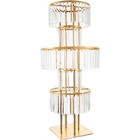 Soporte para macetas de 5 niveles, forma redonda, acrílico y hierro duraderos, estilo moderno, independiente. (1/5)
