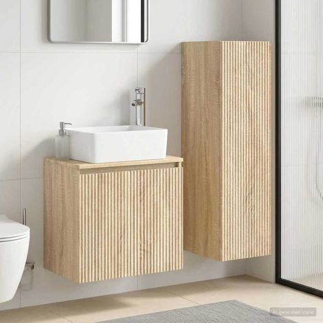 vidaXL Bathroom Furniture Set 2 pcs Sonoma Oak 33 x 34.5 x 100 cm (1/5)