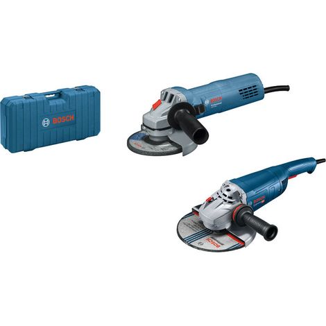 Bosch Professional GWS 22-230 P + GWS 880 - Set amoladoras angulares (Ø 230 mm + Ø 115 mm, en maletín) (1/5)