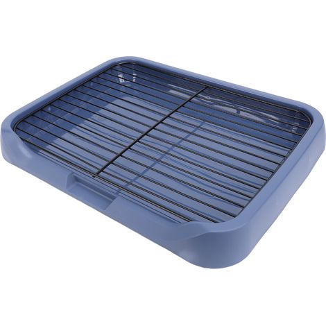 Bac à litière amovible pour chien, toilettes d'intérieur inodores et portables pour chiots, avec grille, pour chiens de petite et moyenne taille. (1/5)