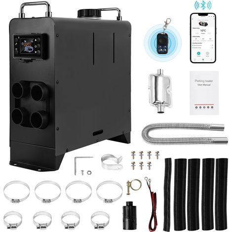 Wolketon Diesel Standheizung 8 KW Luftheizung Air Heater Luft Dieselheizung 12V 24V für Auto RV LKW Wohnmobil Bus LCD schalter App Control Schwarz (1/5)