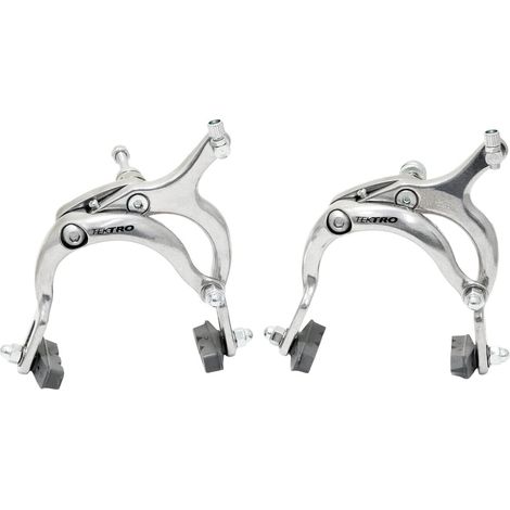 Road Calipers Brake Set Dual Pivot 72-92mm Nutted Mount, Silver, MH2649 (1/5)