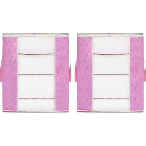 Sac de rangement pour couette vêtements à domicile 462848 2pcs 48 cm Rose (1/5)