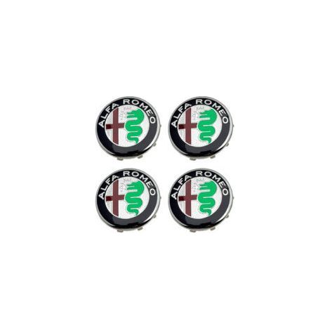 Convient aux enjoliveurs centraux de jantes en alliage d'origine brillantes Alfa Romeo Giulietta Giulia de 60 mm (1/2)