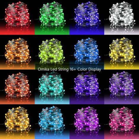 Guirlande Lumineuse LED - 100 Ampoules - 10 M - Étanche IP44 - Télécommande - 4 Modes Mémoire - Pour Intérieur Extérieur Jardin Fête Mariage Noël (1/5)