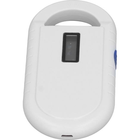 Lecteur de micropuces pour animaux de compagnie rechargeable 134,2 kHz 125 kHz portable, scanner d'identification de puces pour animaux conforme aux normes ISO 11784/85 (1/5)