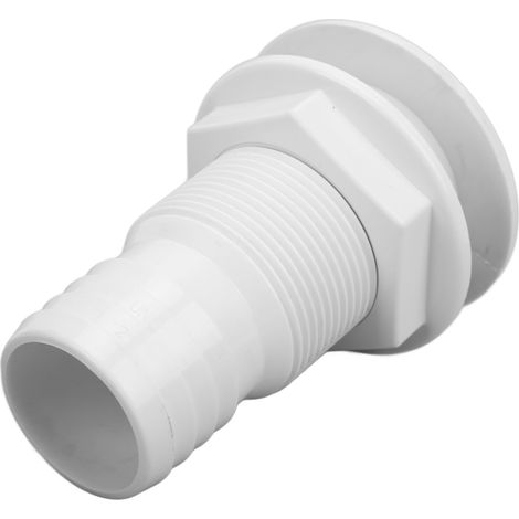 Sortie de Vidange Marine 2 Pouces, Raccord de Tuyau en Plastique ABS Blanc pour Coque de Bateau (1/5)