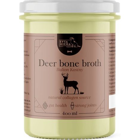 Syta Micha  Brodo per cani  Barattolo da 400 ml - Brodo di ossa di cervo 400 ml
