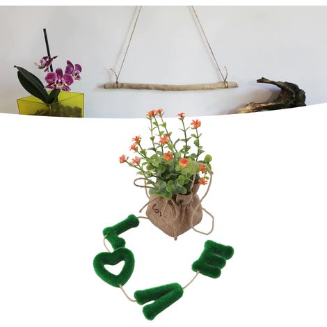 Artificielle Fleur Bouquet Panier Décoratif en Linen Suspension PVC Vert Lumière Couleur Rose Démantelée Type À Plante Ballons (1/5)