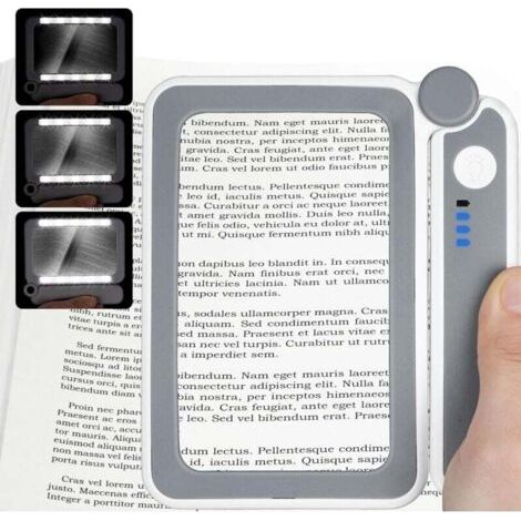 Loupe grossissante x5, loupe avec 10 LED, loupe lumineuse, grande loupe de poche, loupe pliable, idéale pour les livres scientifiques, les agendas, la lecture, les bijoux, les insectes, l'artisanat, e (1/4)