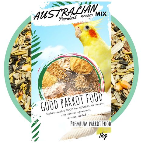 Alimento Premium para Loros - Mezcla para Periquitos Australianos - alimento para cacatúas y otros loros australianos de tamaño mediano 1 kg (1/5)