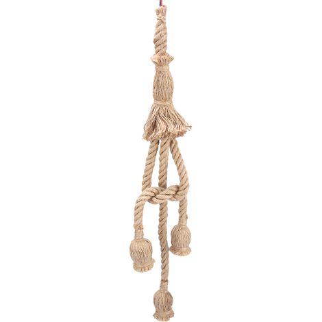 Corde de chanvre vintage suspendue à culot E27 de 1,5 m pour lampe rétro (3 têtes) (1/5)