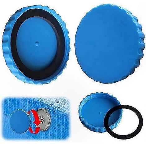 Kit hivernage piscine hors-sol, 2 bouchons antigel avec joints d'étanchéité pour fermeture saisonnière, protection contre le gel, pack de 2. (1/5)