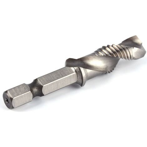 Foret Taraudeur M10, Foret à Queue Hexagonale 1/4" HSS Pour Tarauder Dans Le Bois, Le Plastique Et L'aluminium, Foret Combiné M10 Et Mèche De Taraud (1/4)