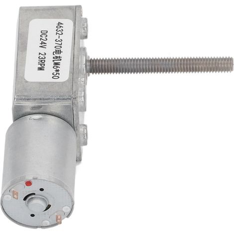 Motoréducteur CC carré à vis sans fin anti-choc 24V CC en aluminium et laiton M6x50mm 23 tr/min pour ouverture fenêtre porte treuil 1 pièce (1/5)