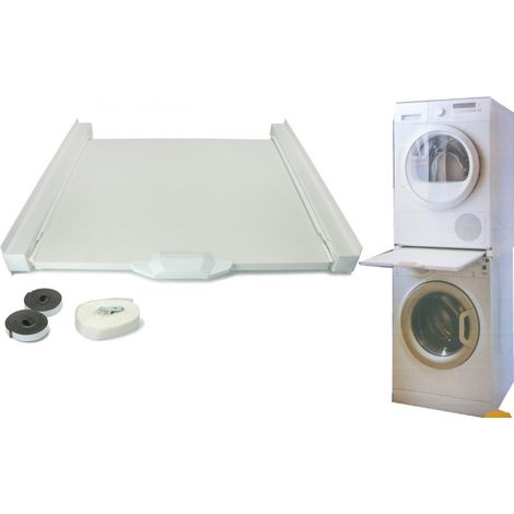 KIT COLONNA SOVRAPPOSIZIONE ASCIUGATRICE A LAVATRICE 60X60 RIPIANO SCORREVOLE