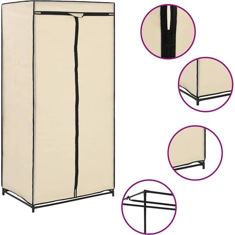 vidaXL Armadio Crema 75x50x160 cm (1/5)