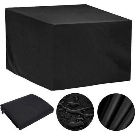 Housse de protection pour mobilier de jardin, 80 x 80 x 80 cm, Oxford Garden, imperméable, coupe-vent et anti-UV (noire) (1/3)