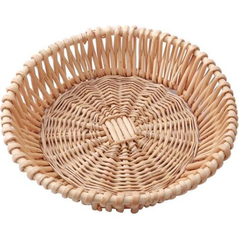 Panier Tissé à la Main, Panier en Osier, Panier de Service pour Pain, Fruits, Stockage de LéGumes, Panier-Cadeau 25 X 8 Cm (1/4)