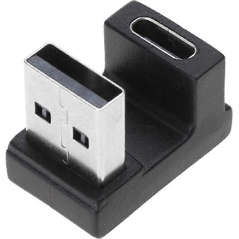 Adaptateur USB 3.0 Mâle vers Femelle Type C à 90 Degrés, Angle Droit, Extension USB C