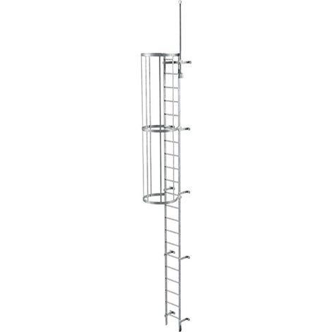 Scala gabbia acciaio zincato - Alt. raggiungibile 5,89 a 7,00m - CRINO-ST-AG-7