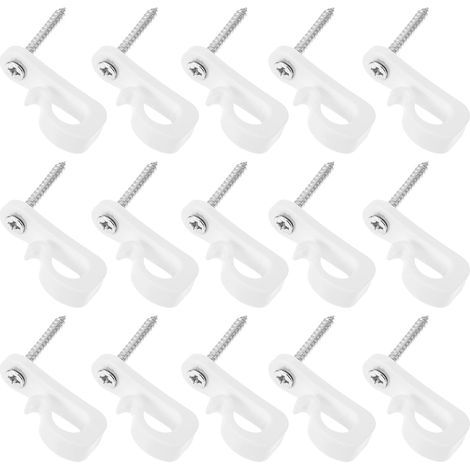 20 crochets à vis - plastique - pour suspension et rangement (1/5)